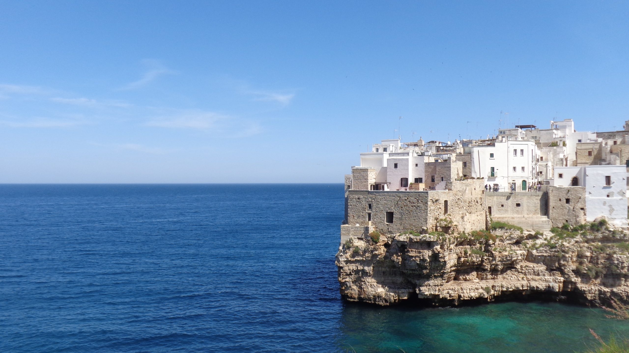 Cliffeside view of Polignano a mare