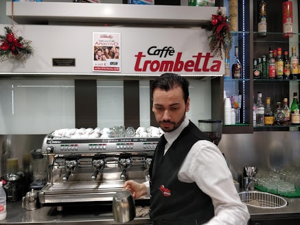 Exceptional service at caffe` Trombetta, Rome- a great place to have coffee near termini Rome