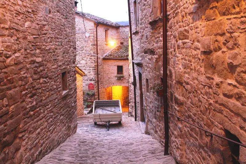 Castello della Pieve is a hill top town in Marche